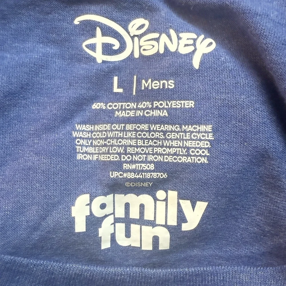 Disney Blue Mickey Mouse Patriotic Adult Tee - Size Large - Picture 4 of 4